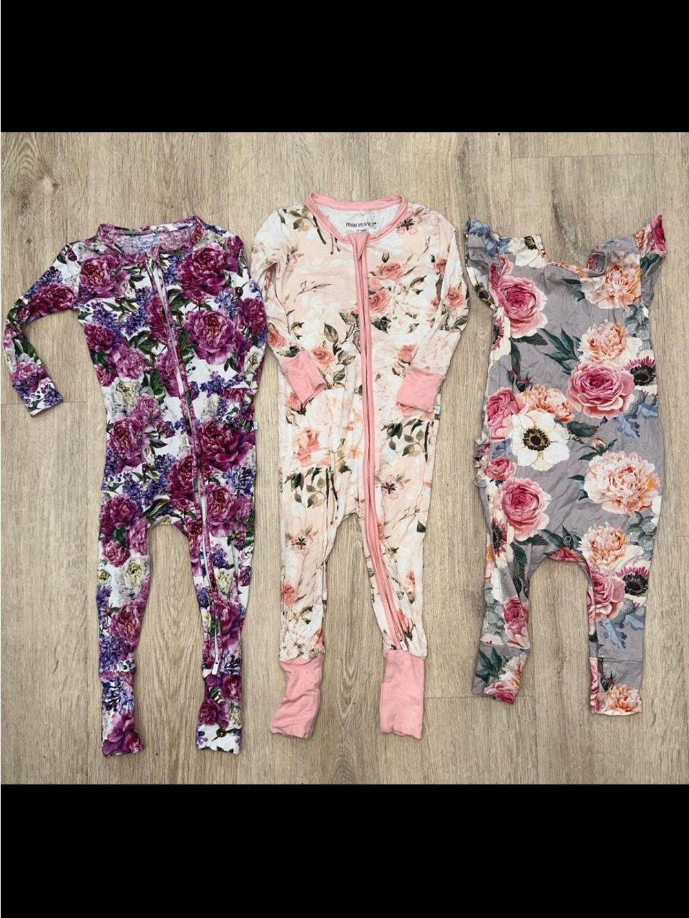Posh peanut pajamas & romper 12-18 months